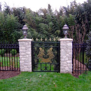 Rearing-Horses-Exclusive-Brass-Plaque-Integrated-Wrought-Iron-Gate-Railing-Wales-1 900px-prod